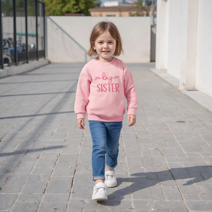 1-6T Little Toddler Girls Fall Sweatshirt Stylish Letter Embroidered Loose Fit Casual Crew Neck Long Sleeve Pullover