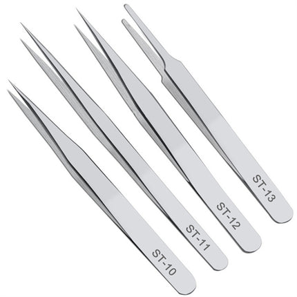Tweezers Stainless Steel Fine Tipped Tweezers Multipurpose Straight Curved Tweezer Medical Tool Long Forceps