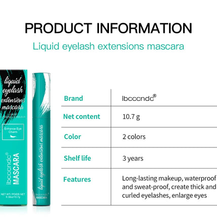 Waterproof Mascara Lash Curling Thick Lengthening Volumizing Eyelash Extension Long-Wearing Sweat-proof Black Mascara Eye Makeup