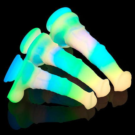 Dildo Horse Dick Anal Plug in Four Colors Noctilucent Butt Sex Toys Prostate G-spot Massager Anal Penetration Men Masturbator 18