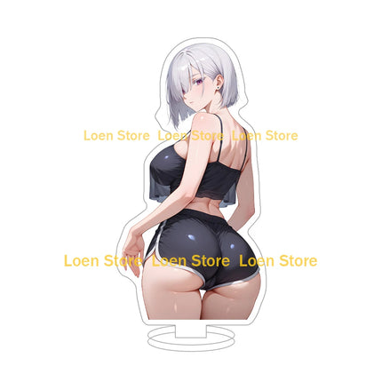 Hot game Anime sexy lingerie bikini girl student big ass big breasts bunny girl Anime Figure Acrylic stand desk ornament gift