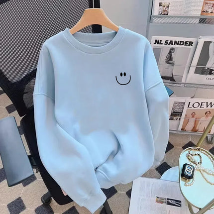 American Style Loose round Neck Printed Sweatshirt Women's plus Size Spring Autumn New Style Comfortable Outerwear Top