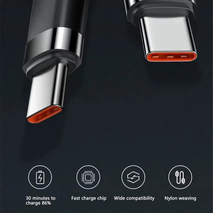 120W Fast Charge Cable PD Quick Charging High Quality USB C TO USB Type C Cable For iPhone Xiaomi 17 Plus Pro Max Samsung S24