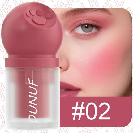 DUNUF Creamy Cat Paw Blush Trio Buildable Pigment Long Lasting Natural Finish Vegan Cruelty Free Makeup Essential
