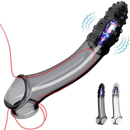 Penis Sleeve Extensions Ejaculation Male Particle stimulation Vibrators Clits Massager Cock Ring Vibrating Penis Cover Sex Toys