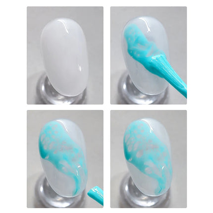 Quickly Blooming Nail Polish Bubble Colorful Ocean Wave Gel DIY Nail Art Blossom Gel Semi Permanent Soak Off Marble Gel Polish