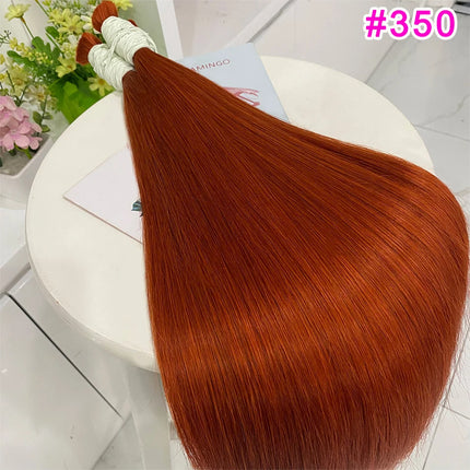 No Weft Straight Bulk Braiding Hair 100% Brazilian Virgin Remy Human Hair Extensions 50g 100g Blonde 1B Color Natural Hairpiece