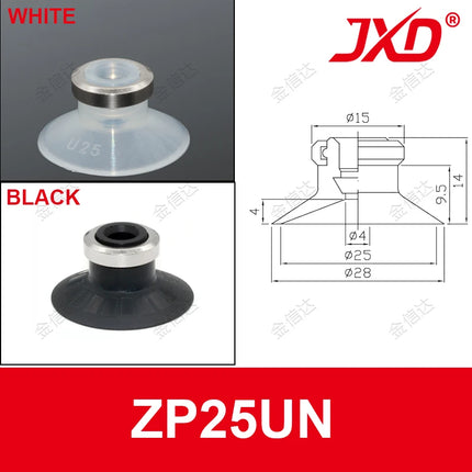 JXD ZP Series ZP02/04/06/08/10/13/16/20/25/32/40/50U Single Layer Silicone Mini Vacuum Suction Cup