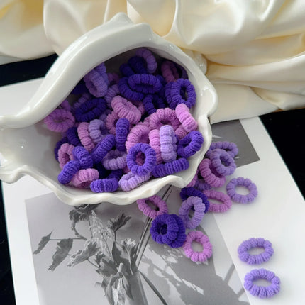 50/100Pcs Colorful Basic Nylon Ealstic Hair Ties for Girls Ponytail Hold Scrunchie Rubber Band Kid Fashion Hair Accessories