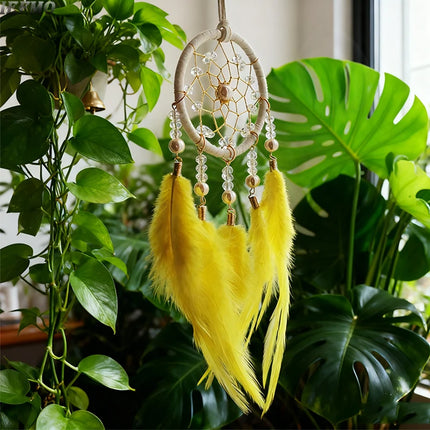 Feather Wind Chime Pendant Car Pendant Outdoor Garden Decoration Sun Catcher Bedroom Art Decoration Holiday Party Home Decor