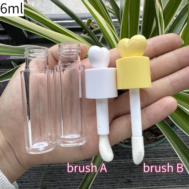 10/30/50PCS New 4ml /6ml Empty Plastic Lip Gloss Tube Empty Liquid Lipstick Tube Lip Oil Bottle Mini Sample Bottle Makeup Tool