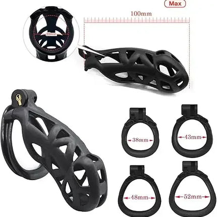 6.0 3D Printing Chastity Cage Curve Rings Fidelity Cage Extreme Micro Cock Cage Hentai Invisible Sex Toy for Male SM Sex Game
