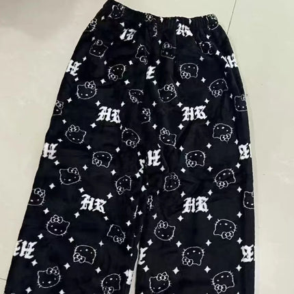 Sanrio Hello Kitty Women's Pajamas Pants Girl Pajama Pants Y2K Cartoon Anime Couple Leisure Home Pants Home Clothing Nighty Gift