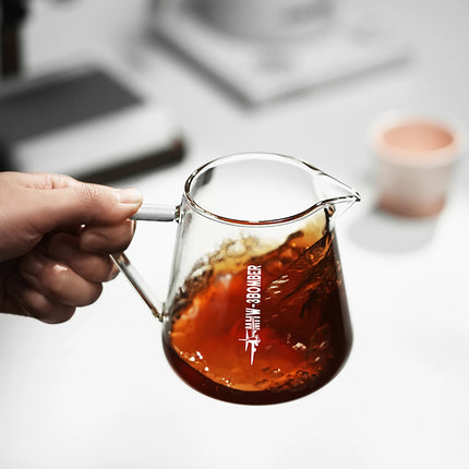 MHW-3BOMBER 600ml Coffee Server Glass Coffee Pot Heat Resistant Coffee Carafe for Pour Over Drip Coffee Brewing