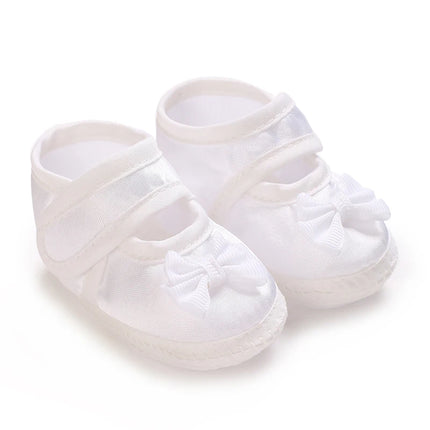 Multiple Options Newborn Baby First Baptist Shoe: Newborn Boy and Girl White Baptist Shoes Soft Sole Walking Shoes Size-9CM-10CM