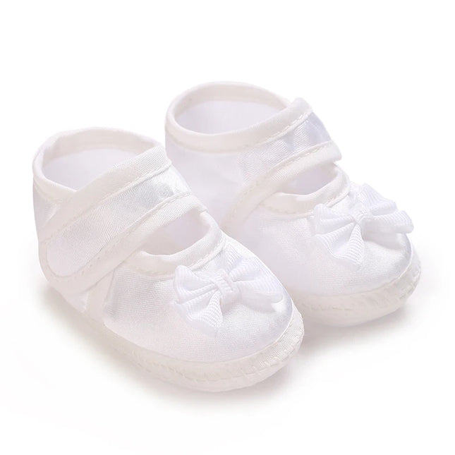 Multiple Options Newborn Baby First Baptist Shoe: Newborn Boy and Girl White Baptist Shoes Soft Sole Walking Shoes Size-9CM-10CM