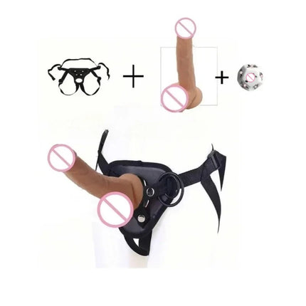Wear Strap on Realistic Dildo for Women Lesbian Sexual Games Sex Toys Product Adult Penis Exerciser Female Vagina Massage Dildo