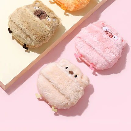 Cute Soft Plush Powder Puff Comfortable Skin-friendly Flocking Material Thick Large Powder Puff for Loose Powder Setting Makeup