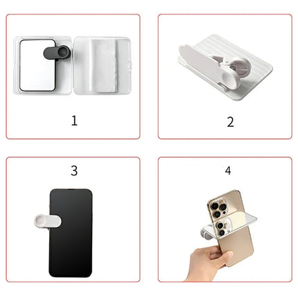 Universal Adjustable Reflection Clip Kit For Phone Android Smartphone Camera Mirror Reflection Clip Phone Selfie Reflector Tool