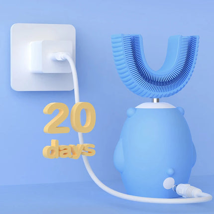 360 Degrees Intelligent Automatic Electric Toothbrush for Kids Children Rechargeable U Shaped Smart Sonic Tooth Brush Waterproof