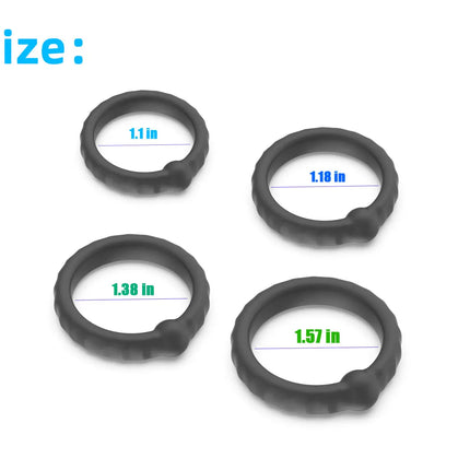 Penis Enlargement Silicone Ring - Reusable Newest Design, Delayed Ejaculation Dick Enlarger Adult Sex Toy for Men
