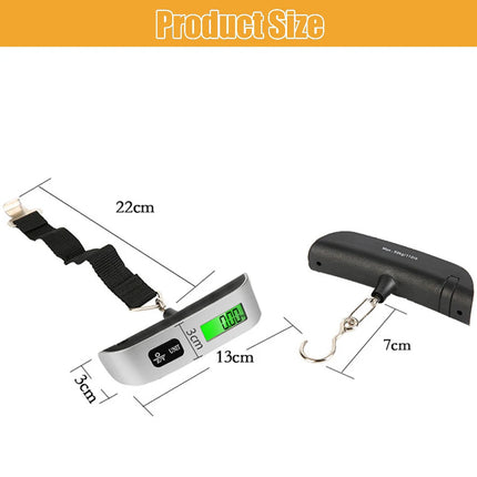 Portable Scale Digital LCD Display Electronic Scale Weight Suitcase Travel Weighs Baggage Bag 110lb/50kg  Weight Balance Tool