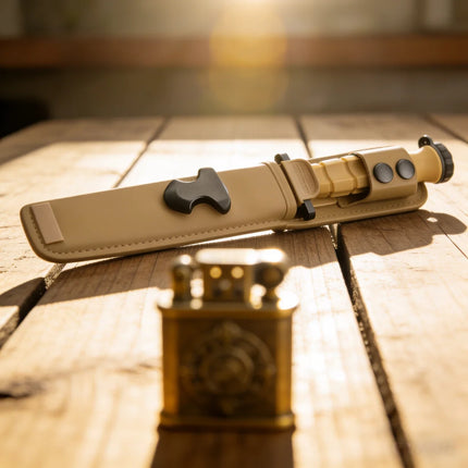 MK2.1 - Practical Travel Knife, made of N690 steel, equipped with a protective K sheath, an outdoor camping emergency tool