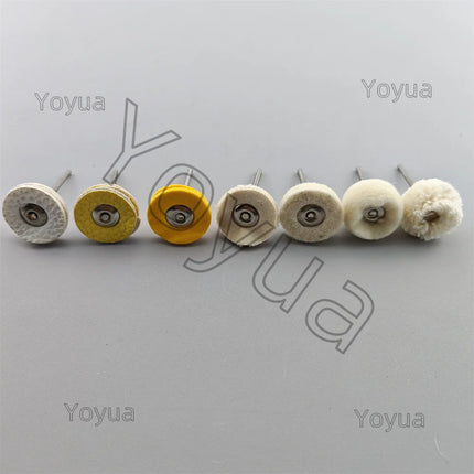 100pcs 25mm Dental Odontologia Polishing Brush Wheel Rotary Tools 2.35/3.00mm Shank Wool Goat Cotton Black Buff Dentistry Lab