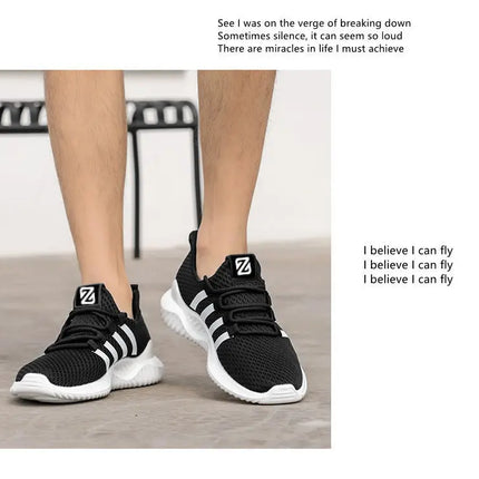 Lightweight Men's Running Shoes Outdoor Breathable Men Sports Shoes Anti-slip Male Sneakers Fashion Flexible Tennis Lace-up 3744