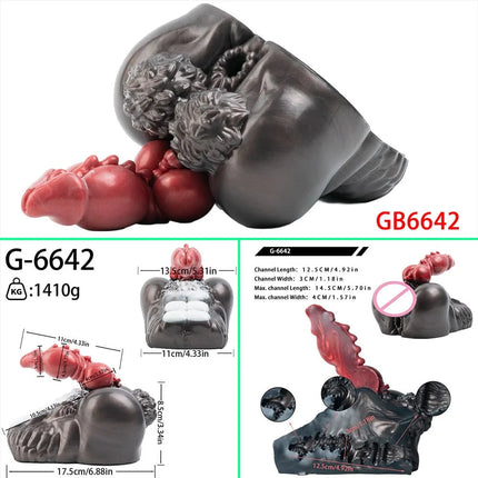 GEEBA Fantasy Creature Hip Design Male Masturbator Realistic Texture Pocket Pussy Adult Onahole Soft Silicone Sex Toys For Men