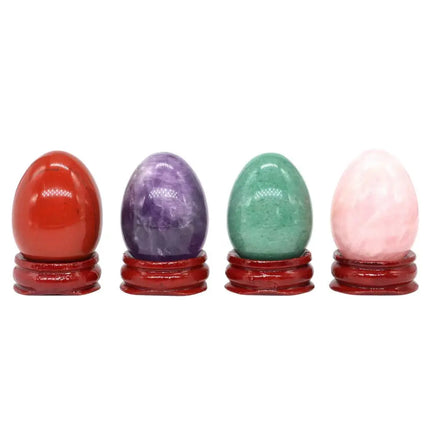 30x40mmNatural Crystal Stone Yoni Egg Polished Amethyst Quartz Healing Mineral Ball Kegel Exercise Massage Craft Home Decor Gift