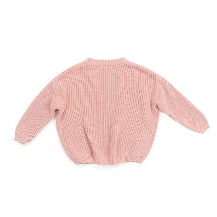 Autumn Winter Newborn Baby Girl Boy Knitted Long Sleeve Sweater Solid Loose Pullover Casual Tops Children Sweater Kids Clothes