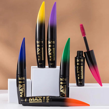 6 pcs colored mascara waterproof, dense curl, not easy to smudge eyeliner, blue, orange, yellow, pink, green, purple