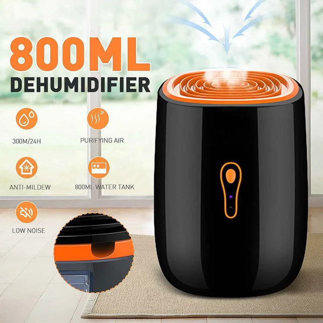 TINSOL New Air Dehumidifier 800ml Portable Dryer Low Noise Purification Anti-mold Cleaning Unit Portable Air Dryer Humidity