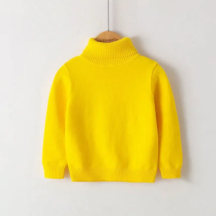 2-8T Toddler Kid Baby Boy Girl Sweater Winter Clothes Knit Pullover Top High Collar Warm Thick Infant Knitwear Casaul Outfit