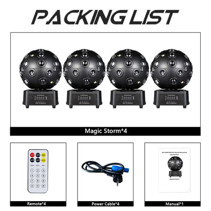 150W Magic Storm Rotating Ball Light DMX512 Sound Control Strobe Lamp Remote DJ KTV Bar Party Disco Club Stage Effect Lighting