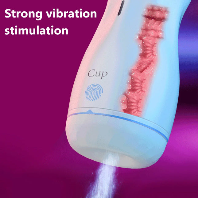 Automatic Sucking Male Masturbator Vibration Blowjob Machine Masturbation Cup Pocket Pussy Penis Pump SexToy Adult Goods for Men