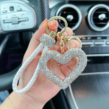 1pc Trendy Pink Heart Keychain for Woman with Cute Charm, Decorative Accessory for Keys, Bags & Backpacks Gift