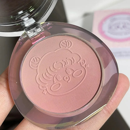 Dual gradient blush highlights natural nude makeup brightening cheeks purple blue female niche brand 2023 new