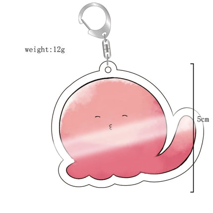 Anime Takopi’s Original Sin Cosplay Keychain Kawaii Pink Octopus Acrylic Pendant Key Chain Keyring Bag Accessories Prop Gift