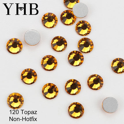 YHB 101-133Cold Fixation Crystal Cristales Flatback Silver Back Non Hotfix Rhinestones For Bags Shoes Garment Phone DIY Nail Art