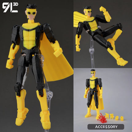 9L3D Invincible T13 Mark RedWhite Suit Dummy13 Anime Action Model Multi-Jointed Figure Superhero Toys Gift For Lover 14cm Height