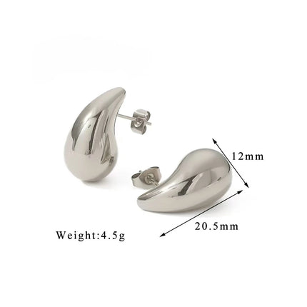 Fashionable elegant waterproof stainless steel bow heart-shaped pendant women's earrings jewelry party wedding 2025 new item