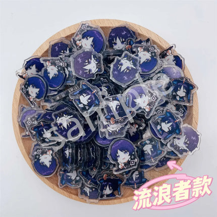 Game Impact Focalors Forina 20Pcs 2cm Patch Keychain Hair Tie Refrigerator Sticker Phone Case DIY Accessories Acrylic Sheets
