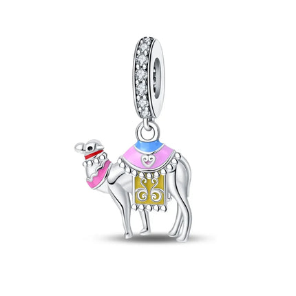 Ancient Egypt's 925 Sterling Silver Guardian Pharaoh&Devil's Eye&Pyramid Sphinx Dangle Charm Fit DIY Bracelet Necklaces Jewelry