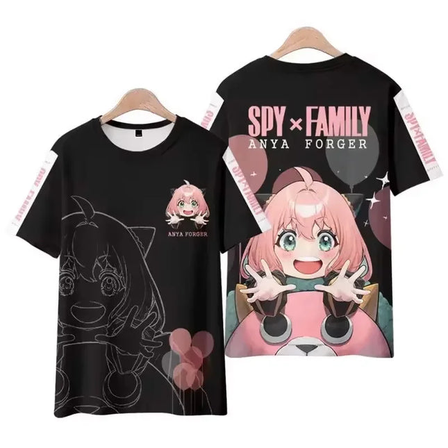 Spy X Family 3D Print T-Shirts Anime Harajuku Kawaii Girl Anya Boys Cosplay Oversized T Shirt Tops Tees Gift Kids Gift Clothing