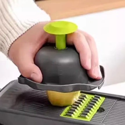 16 in 1 Handheld Slicers Dicers Graters, Multifunctional Vegetable Chopper Kitchen Food Tool with Container & Safety Guard