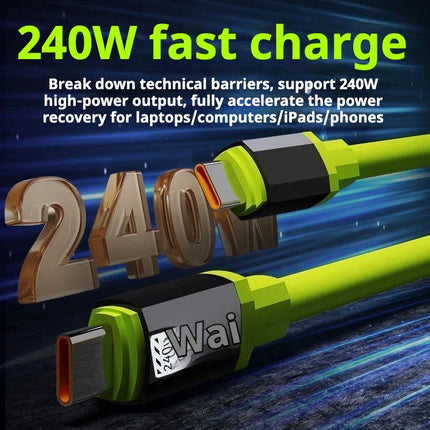 0.3m/1m/2m/3m 240W Fast Charging USB to Type-C, Type-C to Type-C Data Cable, Compatible with Huawei, Xiaomi, Samsung, OPPO, VIVO