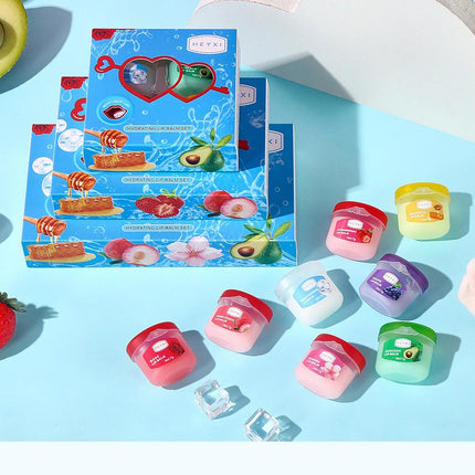 4/6/8pcs Fruit Series Lip Balm Set Sleeping Lip Mask Moisturizing Hydrating Non-sticky Anti-Cracked Lip Balm Lips Care