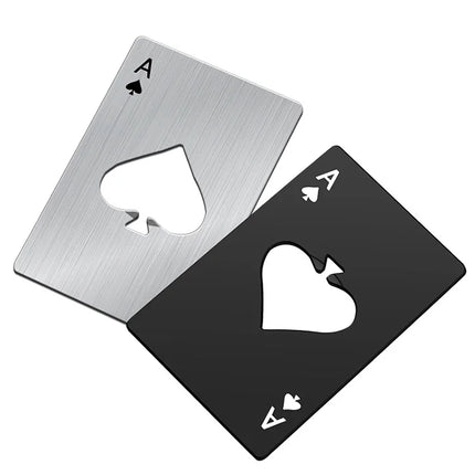 1PC Beer Bottle Picker Opener Poker Creative Pocket Metal Multifunction Credit Card Bottle Opener Black Peach A Stainless Steel